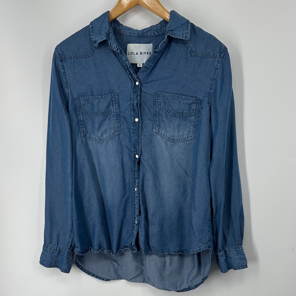 Lola River Blue Tencel Denim Shirt